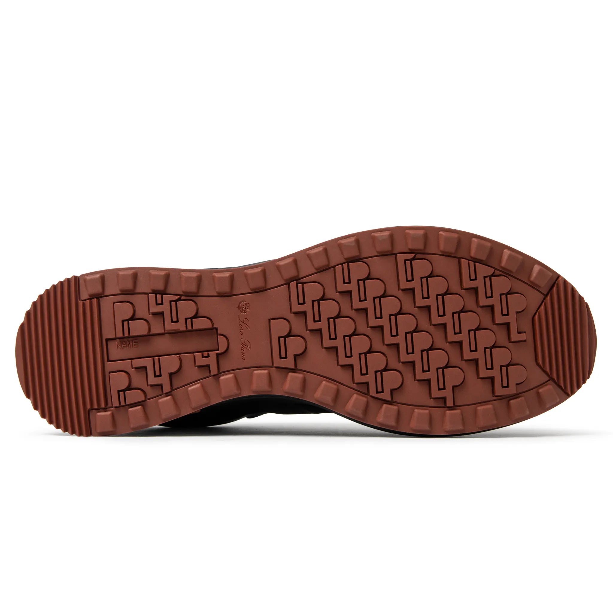 Sole View of Loro Piana Week End Walk Triple Black Sneaker FAQ2222